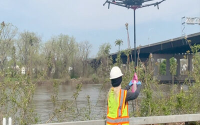 Muestreo de agua con dron